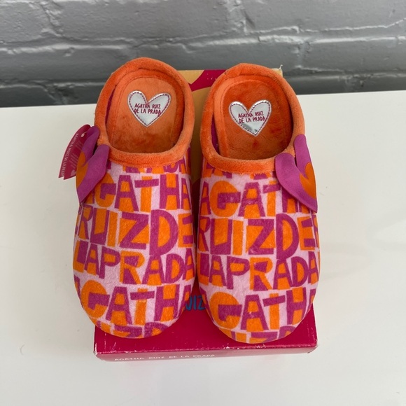 AGATHA RUIZ DE LA PRADA Girls Slippers Size 2 - Picture 3 of 5